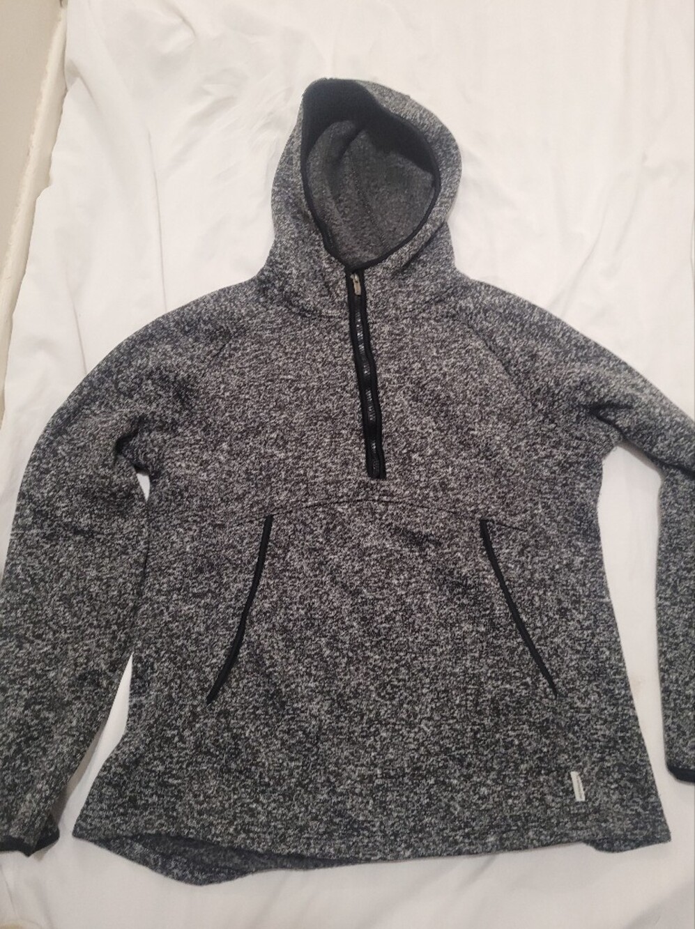 Avalanche Men's Black & Gray Marled Zip-Up Sweater